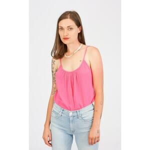 XiRENA | Charlie Cotton Gauze Cami Top in Fuschia Pink Size Small